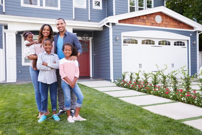 Black Family Buying Home