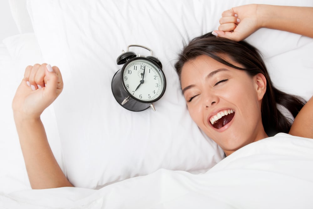 Time to wake up for a beautiful woman sleeping-1